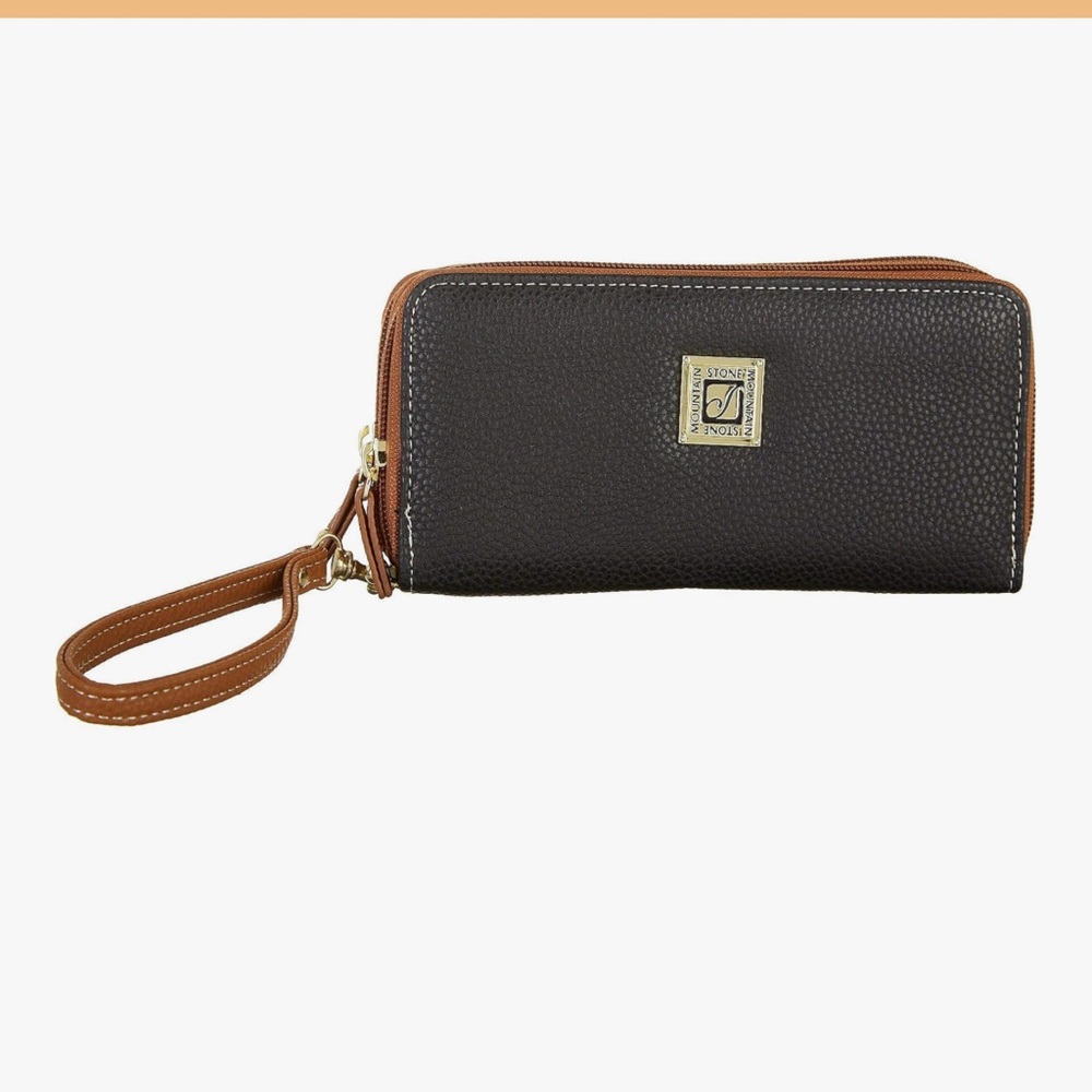 Stone Mountain Accessories Black and Brown Leather Wallet